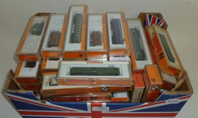 Lot 1007 - A Collection of Boxed Arnold 'N' Gauge Trains, comprising six steam locomotives, three diesel...