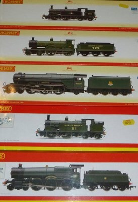 Lot 1011 - Five Boxed Hornby 'OO' Gauge Locomotives - 'Windsor Lad' No.60035, box no.R2341, 'Llanfair...