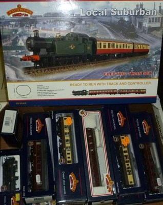 Lot 1028 - A Collection of Boxed Bachmann 'OO' Gauge Trains, comprising Local Suburban Passenger Set,...