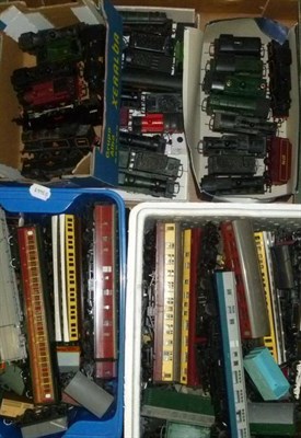 Lot 1029 - A Large Collection of Unboxed 'OO' Gauge Trains, including steam locomotives, diesel...