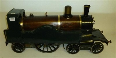 Lot 1037 - A Scratch Built 5inch Gauge Live Steam 4-2-2 Locomotive, painted in black and green, with...
