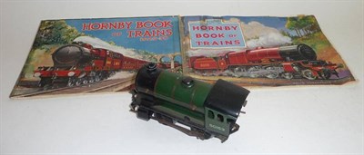 Lot 1055 - A Hornby 'O' Gauge Clockwork 0-4-0 Locomotive No.50153, in green and black livery; Two Hornby 'Book