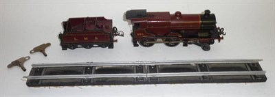 Lot 1060 - A Boxed Hornby 'O' Gauge Clockwork 4-4-0 No.2 Special Tender Locomotive No.1185, in LMS maroon...