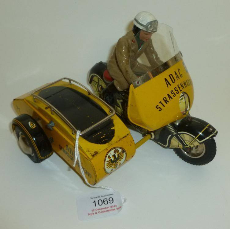 Lot 1069 - A Goso (Christian Gotz and Son) Tinplate Friction Drive 'ADAC Strassenwacht 71' Road Patrol...