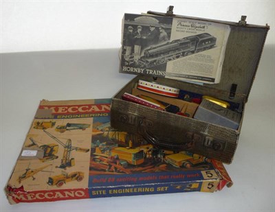 Lot 1071 - A Collection of Meccano, comprising a boxed Site Engineering Set 5 and a case of parts,...