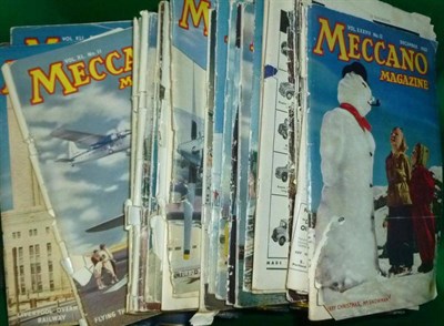 Lot 1073 - A Collection of Meccano Magazines, including bound copies from 1942, 1944 to 1947, 1949 to...