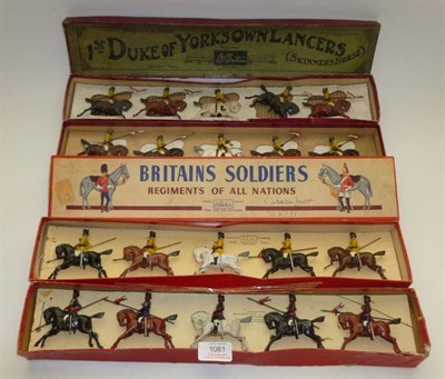 Lot 1081 - Four Boxed Sets of Britains Hollowcast Lead Indian Soldiers:- No.271 The 1st Duke of York's Own...