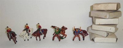 Lot 1103 - Eleven Timpo Hollowcast Lead Mounted Cowboys, all in original plain card boxes (very good)