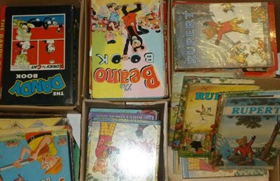 Lot 1111 - A Collection of 1960's and 1970's Annuals and Comics, including Rupert, Dandy, Topper, Beano,...