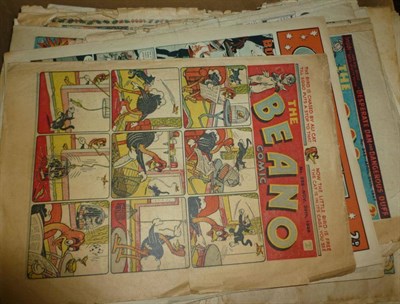 Lot 1112 - A Small Collection of 1940's and 50's Comics, including Knockout, Dandy, Wizard, Eagle, T.V. Comic