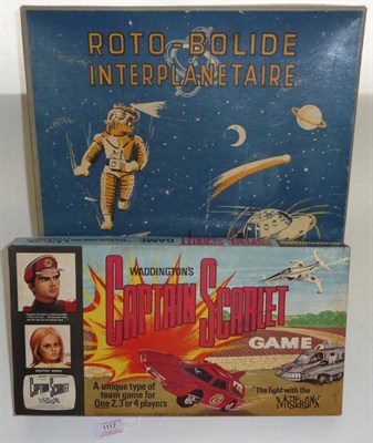 Lot 1117 - Two Boxed Games - Waddingtons 'Captain Scarlet' board game 1967 & French 'Roto-Bolide...