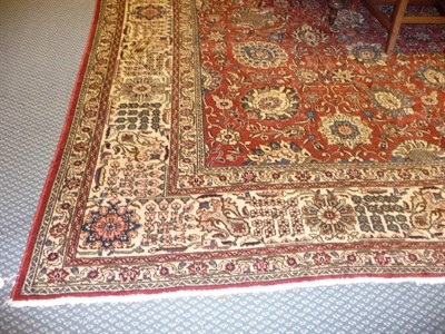 Lot 1354 - Large Tabriz Carpet  Persian Azerbaijan The pale red field with an all over design of palmettes and