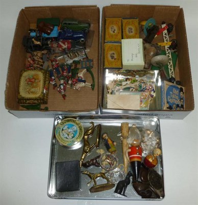 Lot 1122 - Toys and Collectables, including a pre-war Dinky car and another pre-war car, Britains Egyptian...