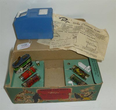 Lot 1135 - A Boxed Muffin The Mule 'Beeju' Toy Television Set by EVB Plastics, comprising a blue plastic...