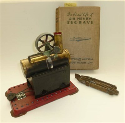 Lot 1141 - A Small Diecast Model of the Land Speed Record Car 'Golden Arrow', together with a book 'The...