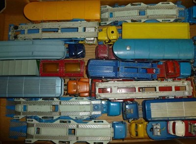 Lot 1145 - A Large Collection of Playworn Commercial Vehicles, makers include Dinky, Corgi and Matchbox,...