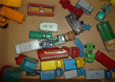 Lot 1147 - A Large Collection of Playworn Farming Vehicles, Buses and Commercial Vehicles, some repaints,...