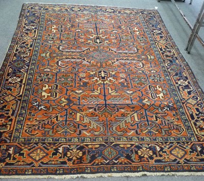 Lot 1357 - Heriz Carpet of Small Size Persian Azerbaijan The madder field with central skeletal medallion...