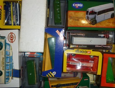 Lot 1163 - A Large Collection of Boxed Diecast Buses, including Corgi Original Omnibus, EFE, Days Gone,...