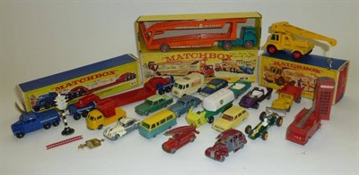 Lot 1173 - Two Boxed Matchbox Major Pack Series Vehicles - 18 Wheel Tractor & Transporter M-6, New Model...