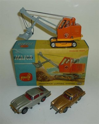 Lot 1179 - A Boxed Corgi Major Priestman Luffing Shovel No.1128, in orange and yellow with grey shovel, in...