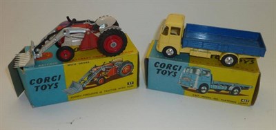 Lot 1198 - Two Boxed Corgi Vehicles:- E.R.F. Model 44G Platform Lorry No.457, with cream cab and chassis, blue