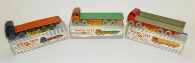 Lot 1201 - Three Boxed Repainted Dinky Foden Wagons - Foden Flat Truck No.902, Foden Diesel 8-Wheel Wagon...