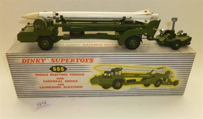 Lot 1212 - A Boxed Dinky Supertoys Missile Erecting Vehicle with Corporal Missile and Launching Platform...