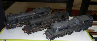 Lot 7 - Three Kit Built 'O' Gauge Electric Special Tank Engines, all in black BR livery, engine numbers...