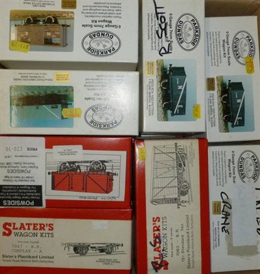 Lot 10 - Thirty Seven Kit Built 'O' Gauge Wagons, in boxes, makers include Slaters, Parkside & Piercy