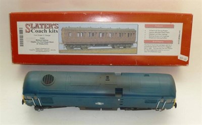 Lot 36 - An 'O' Gauge Class 24 Diesel Locomotive, numbered 24 035, in BR blue livery, plain card box...