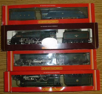 Lot 43 - Four Boxed Hornby 'OO' Gauge Tender Locomotives - 'Everton' No.61663, box no.R133, 'Wild Swan'...