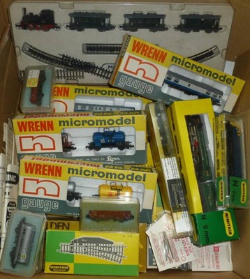 Lot 57 - A Collection of Boxed 'N' Gauge Trains and Accessories, including Minitrix - Electric Passenger...