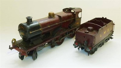 Lot 60 - A Hornby 'O' Gauge Clockwork 4-4-0 Special Tender Locomotive No.1185, in LMS maroon and black...