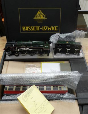 Lot 66 - A Boxed Bassett-Lowke 'O' Gauge Electric 'Black Watch' Passenger Set, comprising 'Black Watch'...