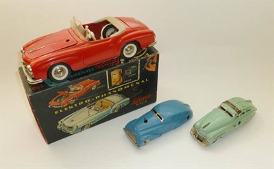 Lot 83 - A Boxed Schuco 'Elektro-Phanomenal' Mercedes Open Top Sports Car No.5503, with red tinplate...