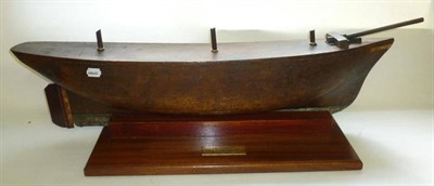 Lot 100 - A 19th Century Shipbuilders Wooden Model Hull of an Early Clipper Ship 'Rainbow', with lead...