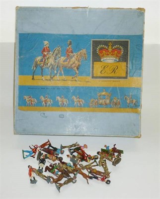 Lot 111 - A Boxed Johillco Lead Coronation Series Procession Set, box D, containing carriage, outriders,...