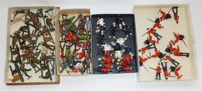 Lot 123 - A Collection of Britains, Johillco and Other Hollowcast Lead Figures, including a boxed set of...