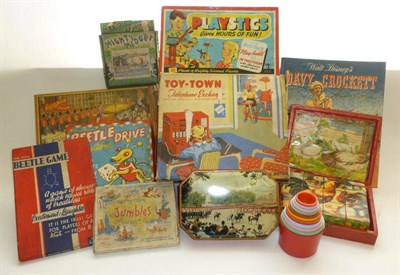 Lot 132 - A Collection of Mixed Toys and Games, including a boxed Dan Dare Planet Gun, Big Shot...