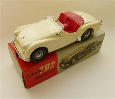 Lot 144 - A Boxed Victory Industries Triumph TR2 Open Top Sports Car, 1/18 scale model, with white...