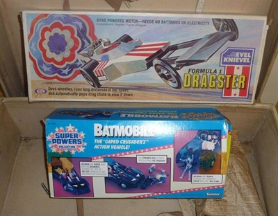 Lot 150 - Boxed Toys, including a Kenner Batmobile, Ideal Evel Knievel Formula 1 Dragster, Airfix model...