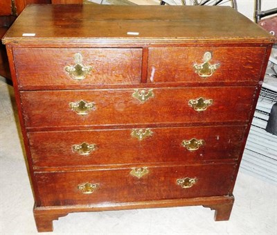 Lot 1387 - An 18th Century Oak Chest of Drawers, circa 1780, the rectangular top with reeded edge above...