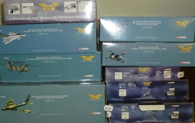 Lot 180 - Six Boxed Corgi Aviation Archive Military Air Power Aircraft - Boeing B52D AA33503, Boeing Vertical