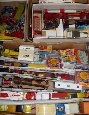 Lot 191 - Mixed Diecast Vehicles, including playworn Dinky, Corgi and Matchbox, boxed Matchbox, Solido...