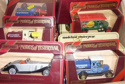 Lot 195 - A Large Collection of Boxed Matchbox Models of Yesteryear, all window boxes, mainly red and...