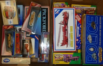 Lot 209 - A Collection of Boxed Corgi Vehicles, including thirteen Showmans Range vehicles, gift sets,...