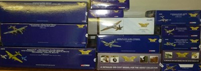 Lot 210 - Thirteen Boxed Corgi World War II Aviation Archive Aircraft - Eighth Army Air Force 3pce Set...