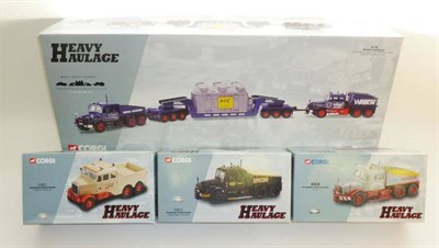 Lot 212 - Seven Boxed Corgi Heavy Haulage Vehicles - Sunter Brothers No.31014, Wrekin Roadways No.18007,...