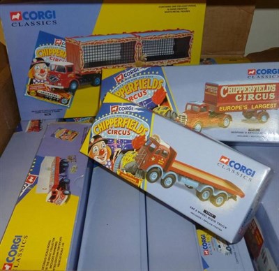 Lot 226 - Twelve Boxed Corgi Classics Chipperfields Circus Vehicles, box numbers 97885, 97957, 96905,...